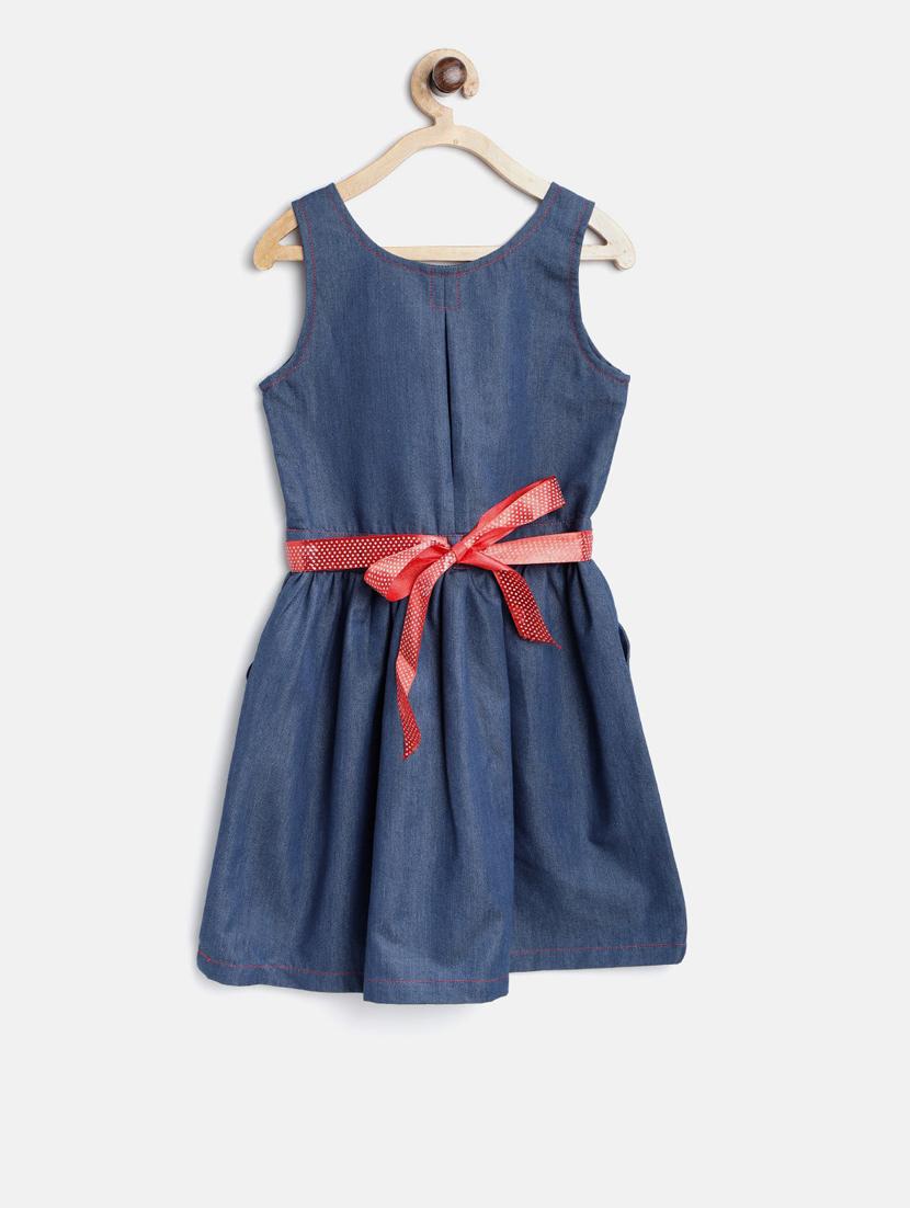 girls round neck sleeveless frock - 19370878 -  Standard Image - 1