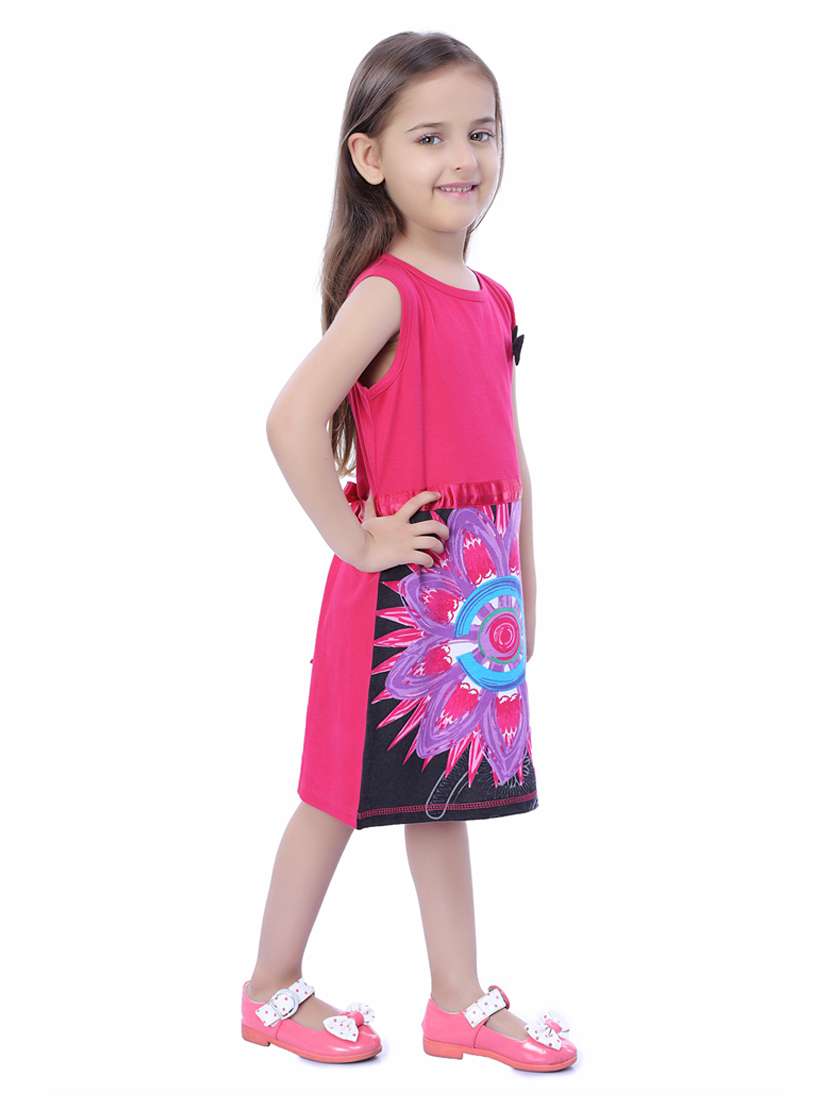 girls round neck sleeveless frock - 19370887 -  Standard Image - 1
