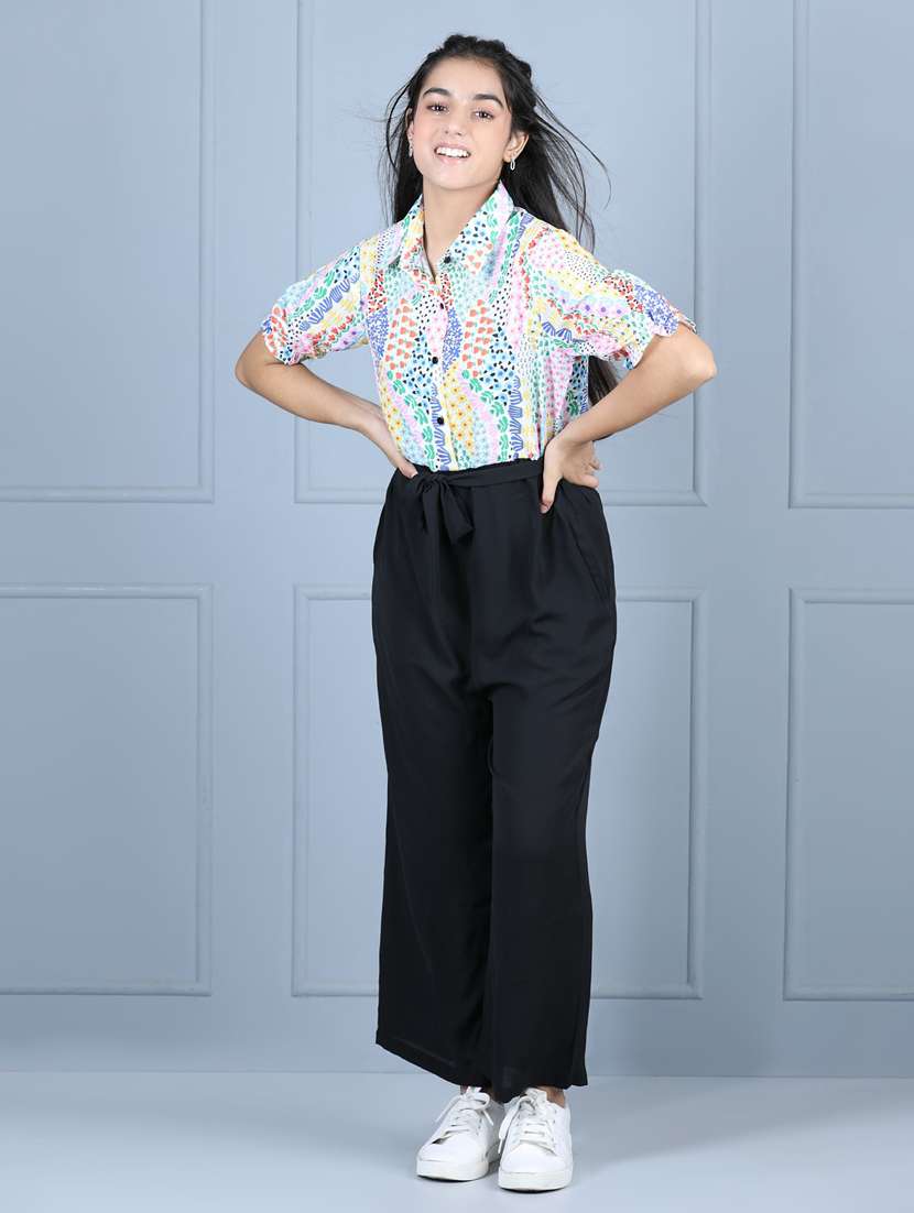 multi colored polyester full length jumpsuit jump suit - 19370891 -  Standard Image - 1
