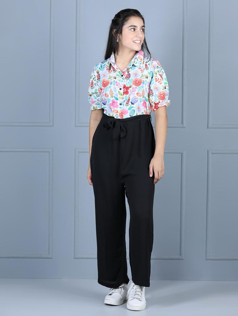 multi colored polyester full length jumpsuit - 19370892 - Standard Image - 1