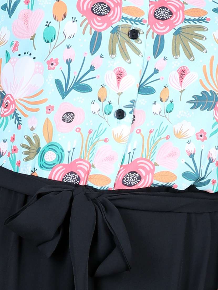 multi colored polyester full length jump suit - 19370893 -  Standard Image - 4