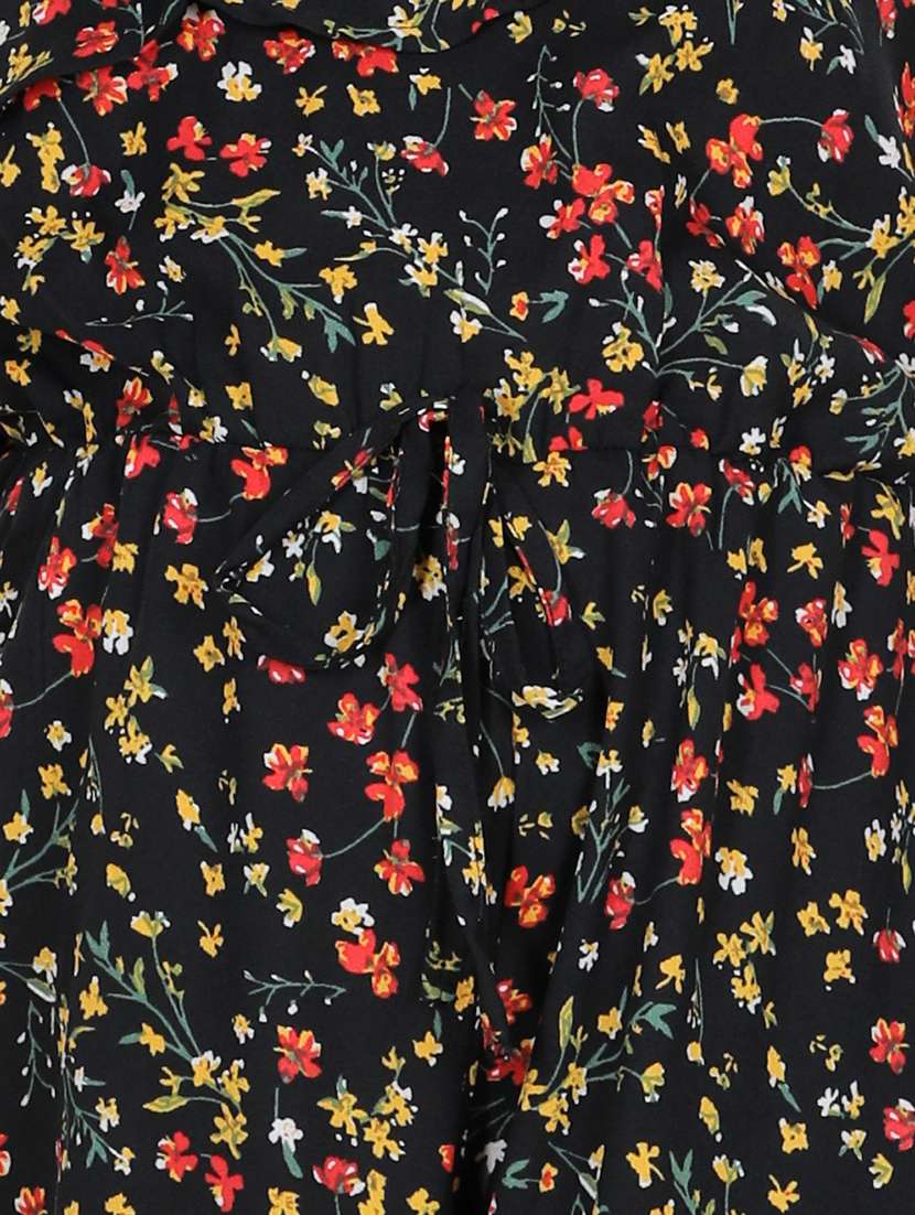 black polyester full length jumpsuit  - 19370911 -  Standard Image - 4