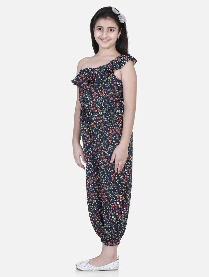 blue rayon full length jumpsuit - 19370912 -  Standard Image - 1