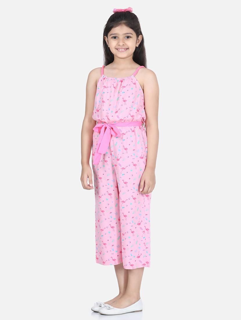 pink rayon full length jumpsuit - 19370917 - Standard Image - 1