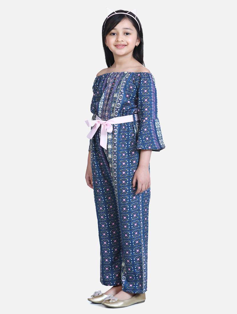blue polyester full length jumpsuit - 19370920 -  Standard Image - 1