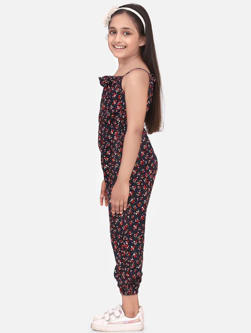 black rayon full length jumpsuit  - 19370935 -  Standard Image - 1