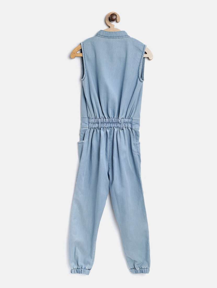 blue denim full length jumpsuit - 19370939 -  Standard Image - 1