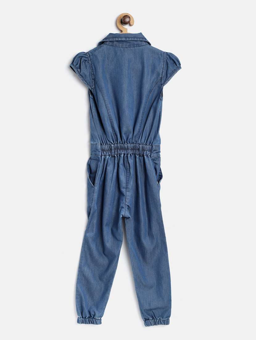 blue denim full length jumpsuit  - 19370940 -  Standard Image - 1