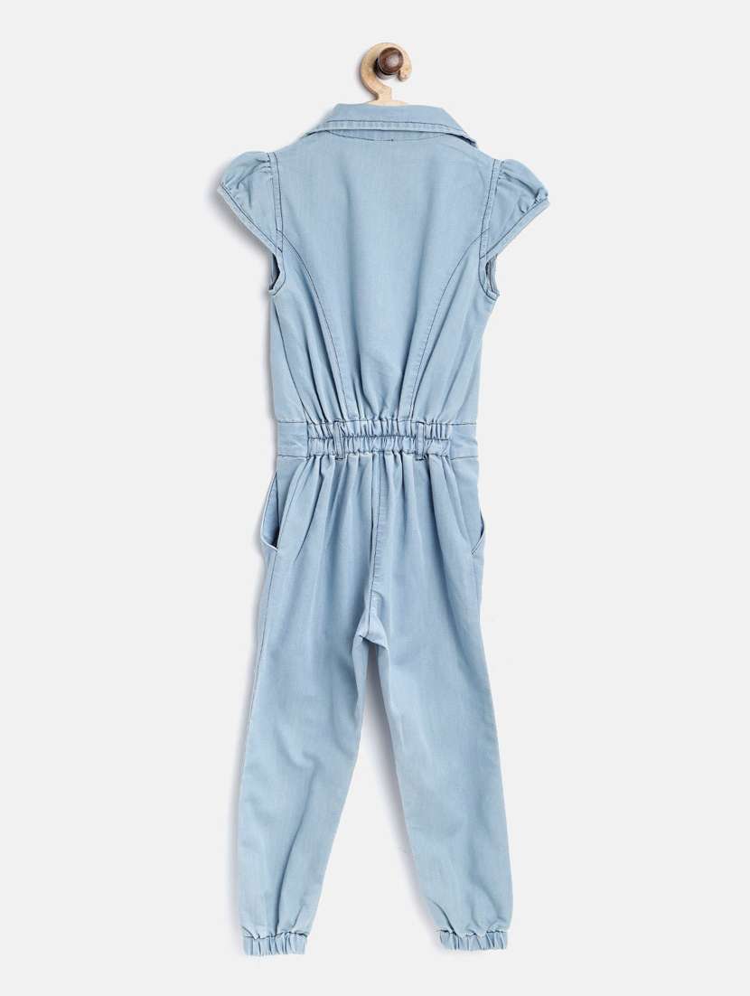blue denim full length jumpsuit  - 19370941 -  Standard Image - 1