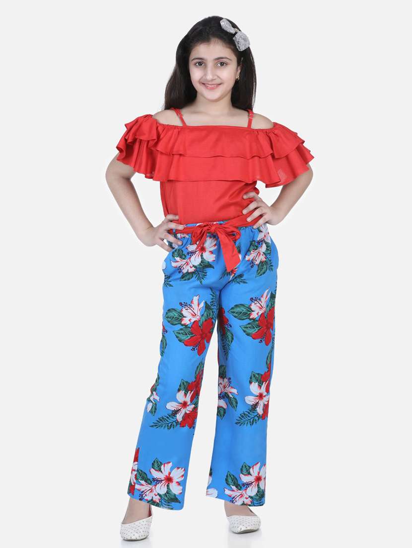 multi colored viscose full length  jump suit