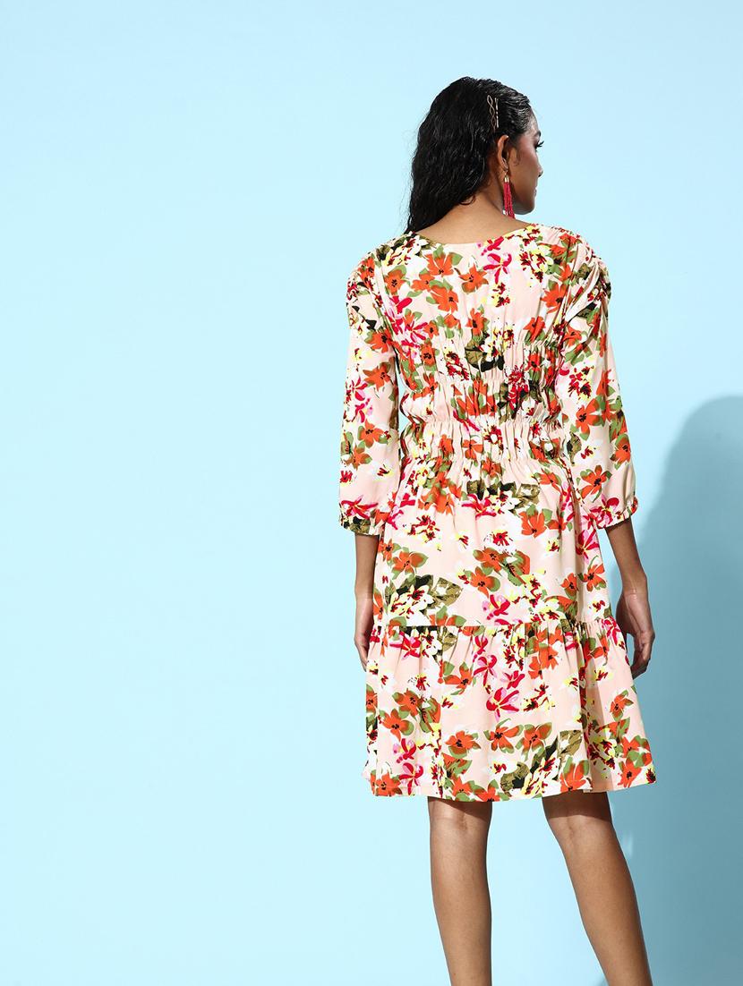 women's tiered dress floral dress - 19371166 -  Standard Image - 1