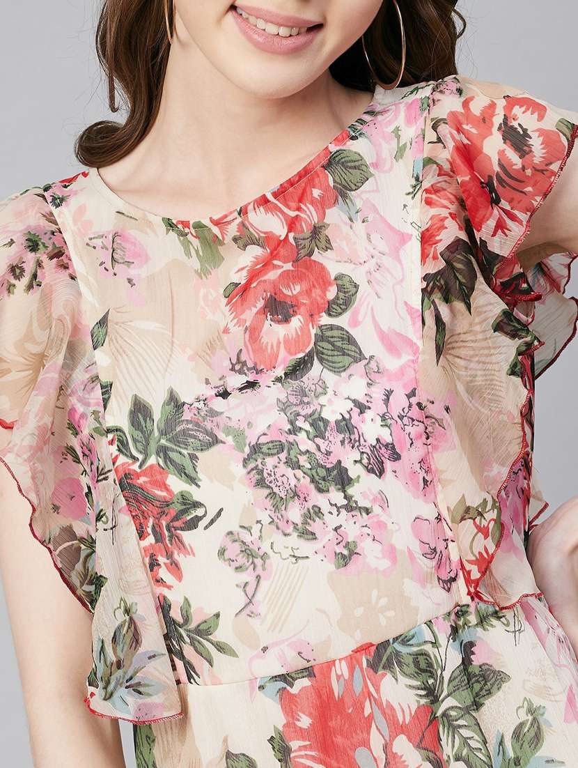 women's fit & flare floral dress - 19371234 - Standard Image - 4