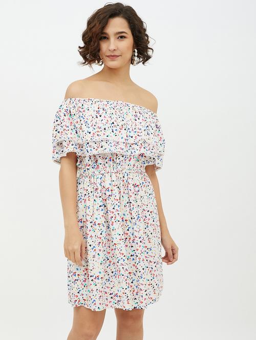 women's fit & flare abstract dress - 19371266 -  Standard Image - 0