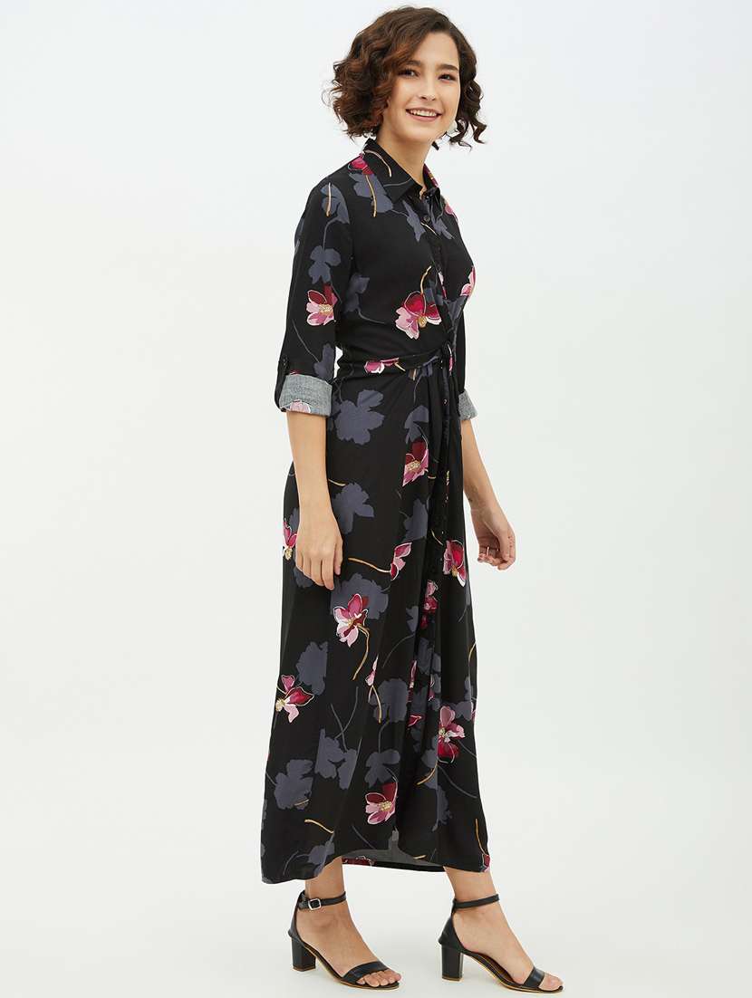 women's shirt floral dress - 19371276 - Standard Image - 1