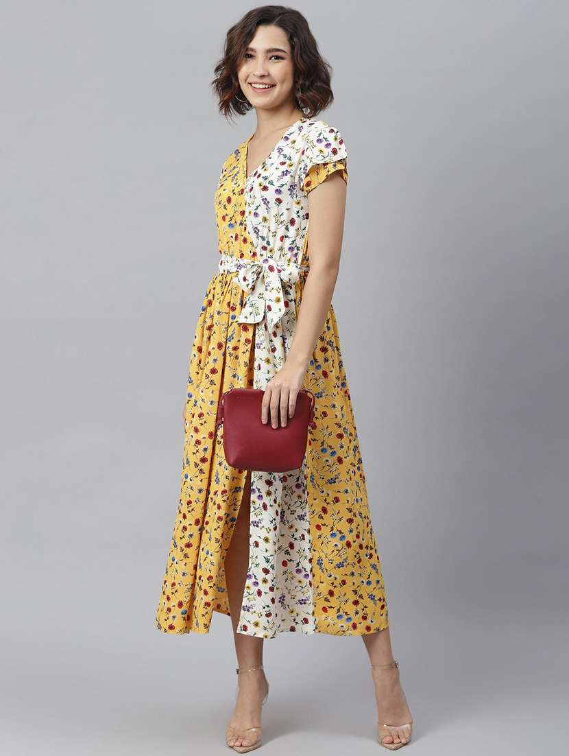 women's wrap floral dress