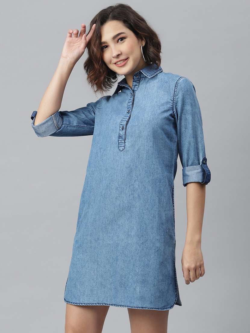 women's shirt solid dress