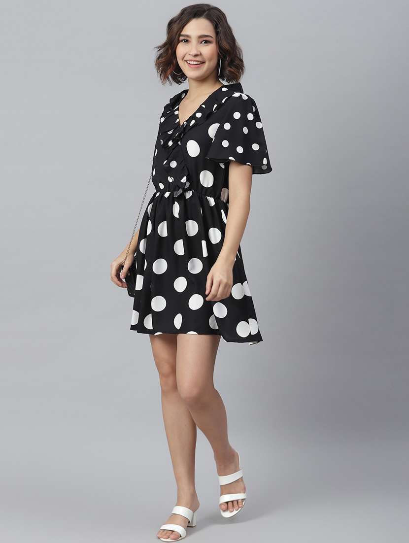 women's fit & flare self design dress