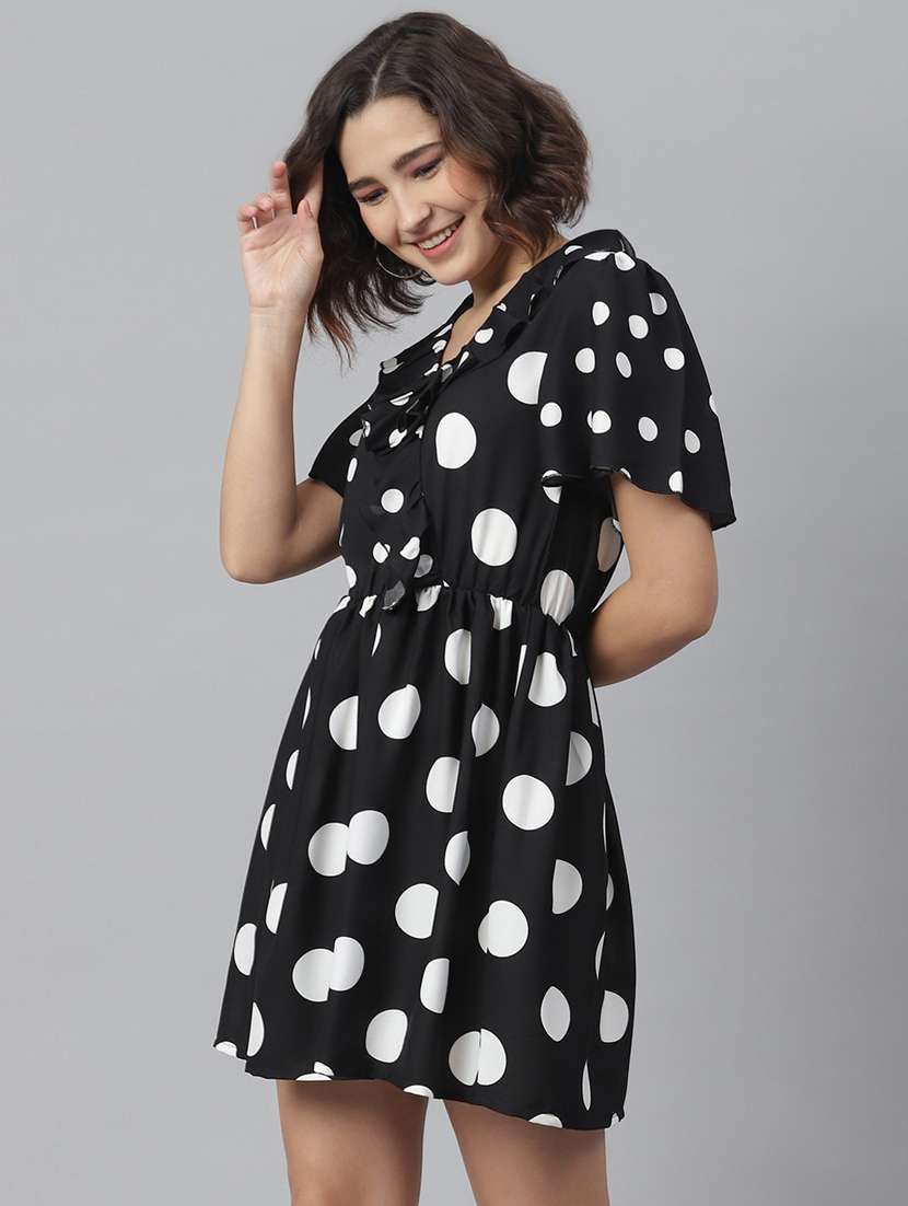 women's fit & flare self design dress - 19371294 -  Standard Image - 1