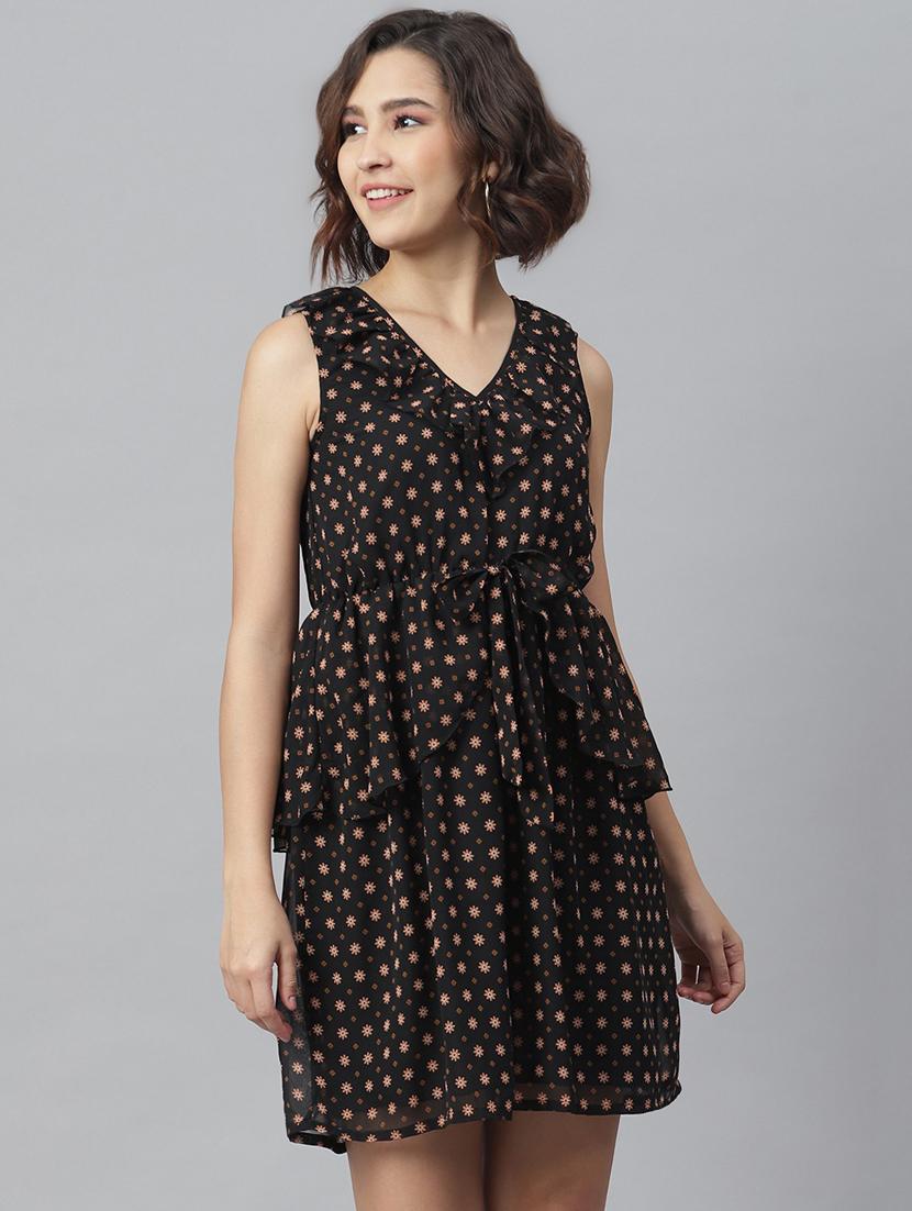 women's peplum printed dress - 19371301 - Zoom Image - 0