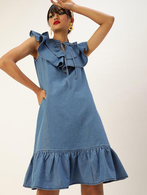 women's tiered dress solid dress - 19371308 - Standard Image - 0