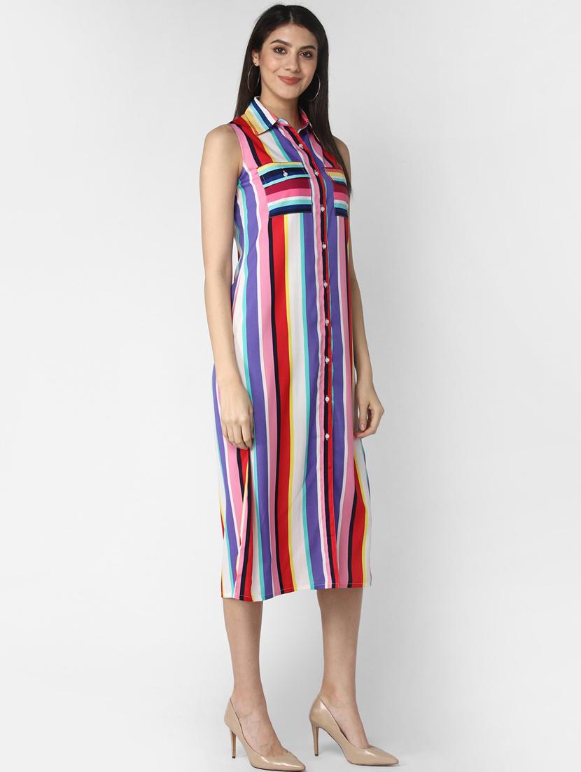 women's shirt striped dress - 19371321 - Standard Image - 1