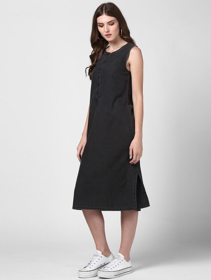 women's solid dress - 19371354 - Standard Image - 1