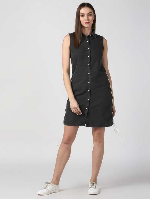 women's shirt solid dress - 19371356 - Standard Image - 0