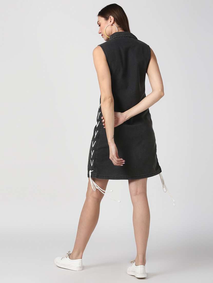 women's shirt solid dress - 19371356 - Standard Image - 1