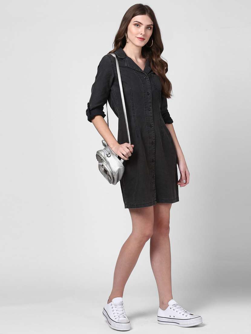 women's shirt solid dress