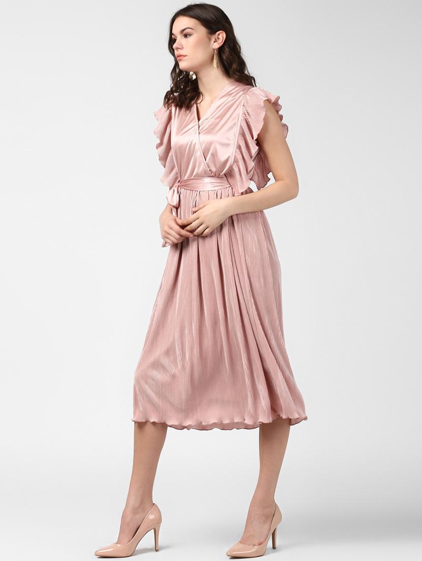 women's fit & flare solid dress - 19371371 - Standard Image - 1