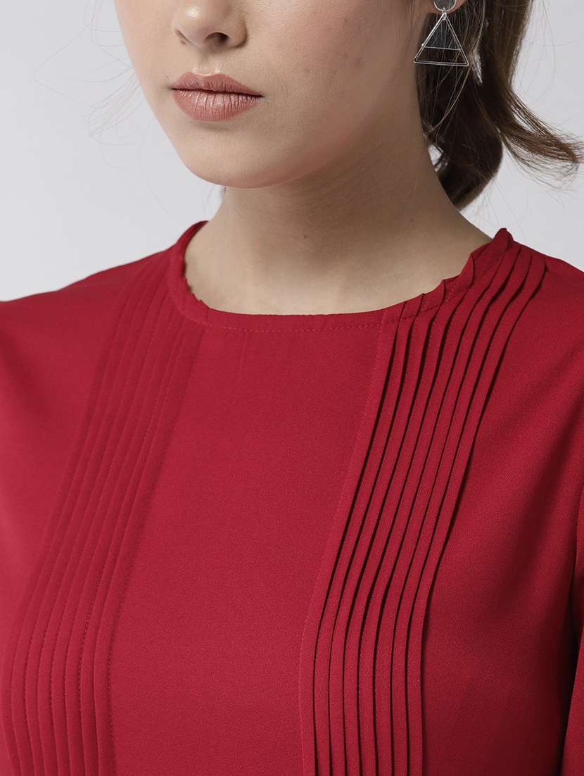 women's fit & flare solid dress - 19371377 -  Standard Image - 4