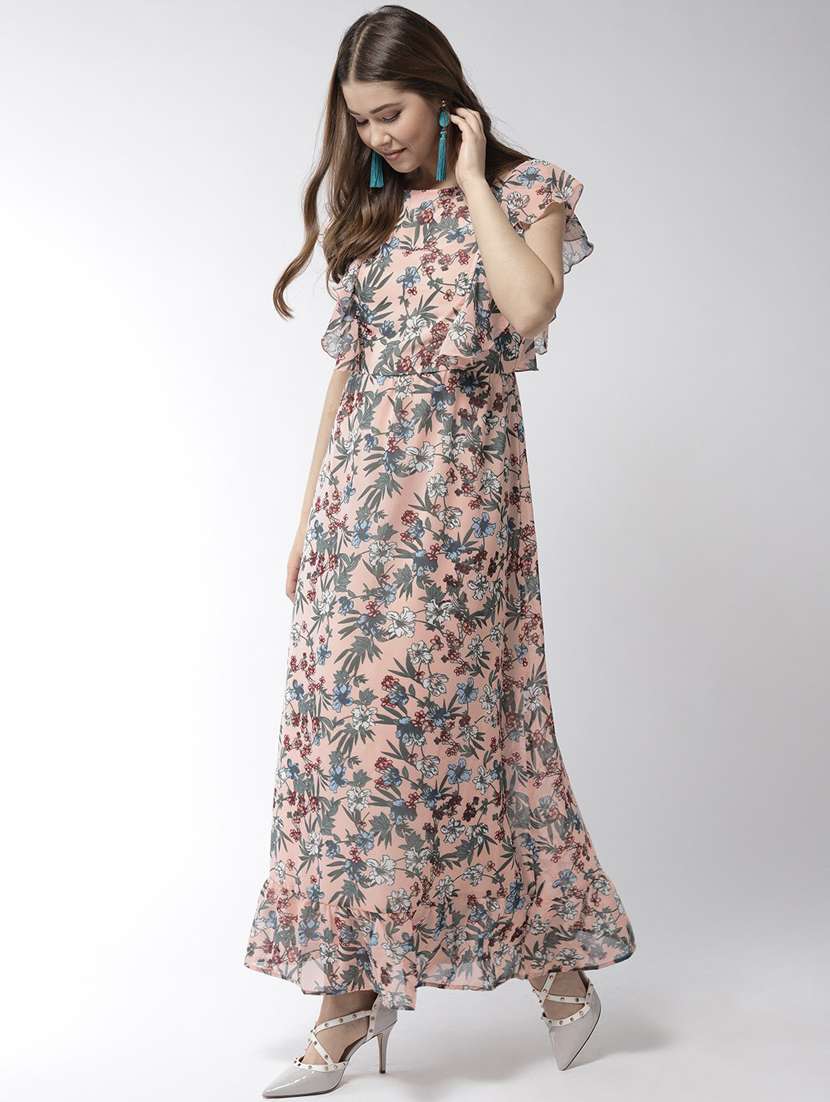 women's fit & flare floral dress - 19371386 - Standard Image - 1