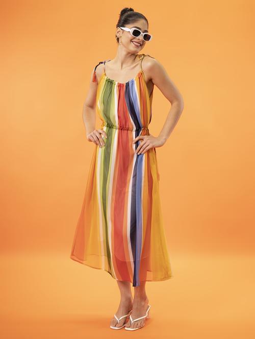 women's fit & flare printed dress - 19371398 - Standard Image - 0