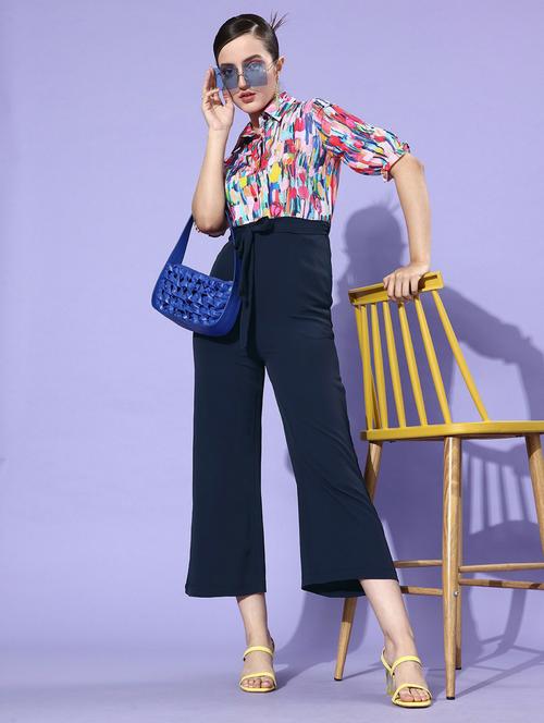  printed full leg jumpsuit - 19371533 -  Standard Image - 0
