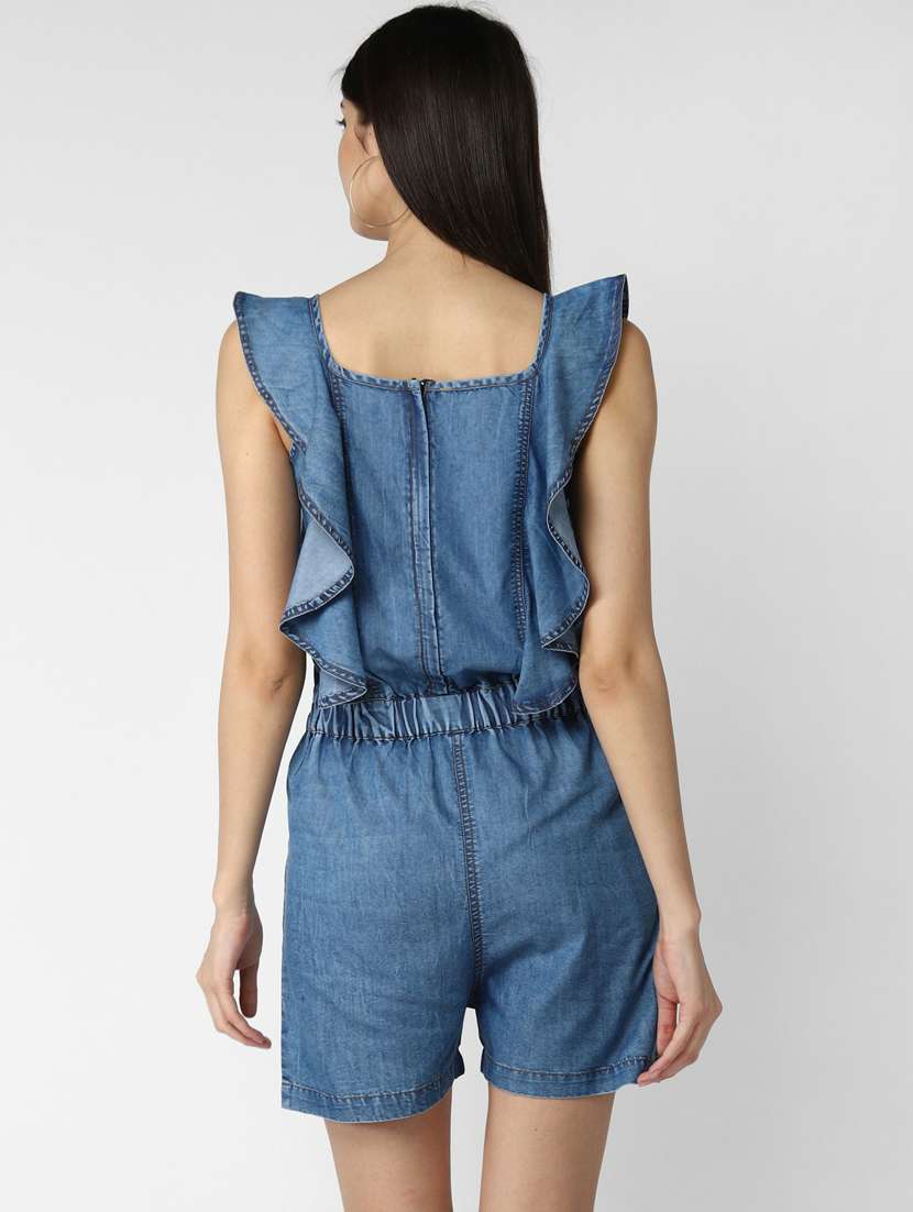 blue denim romper jumpsuit - 19371579 -  Standard Image - 4