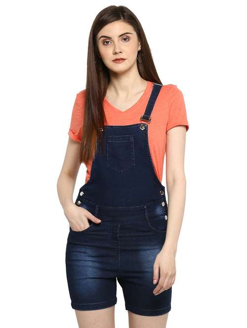 blue denim dungaree - 19371608 -  Standard Image - 0