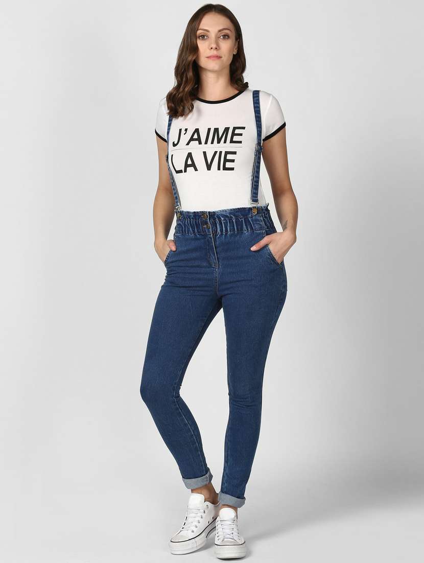 blue denim dungaree