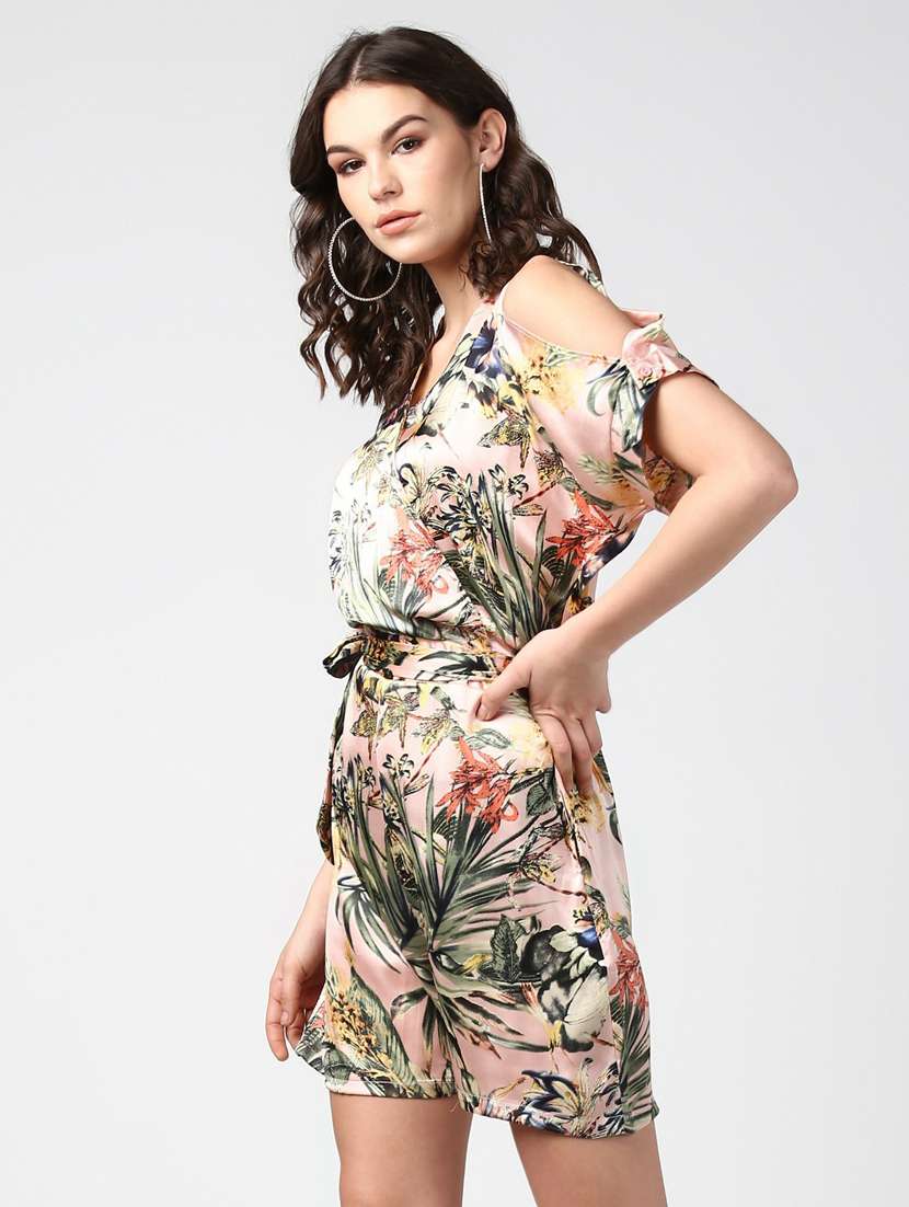 pink printed romper jumpsuit - 19371667 -  Standard Image - 1
