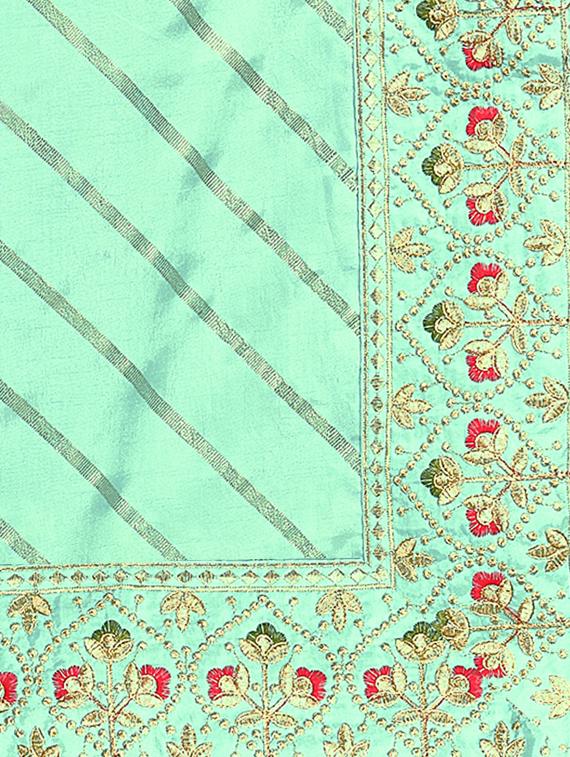 leheriya printed saree with blouse - 19372084 - Standard Image - 4