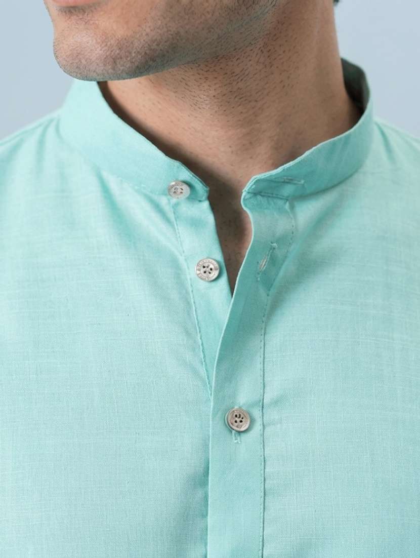 men mandarin neck solid kurta pyjama set  - 19382620 -  Standard Image - 1
