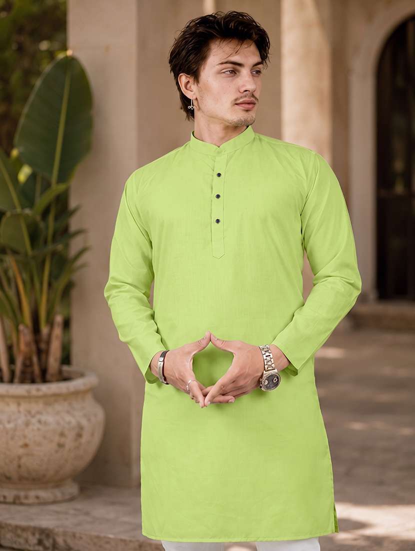 Men Mandarin Neck Solid Kurta Pyjama Set - 19382627 -  Standard Image - 1