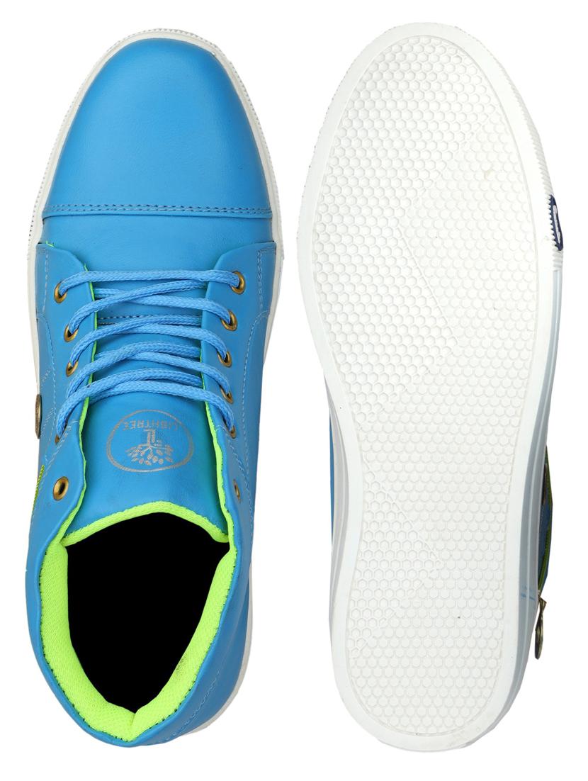 men solid high neck lace up sneakers with zipper details - 19382908 - Standard Image - 4