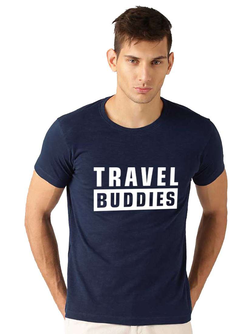 boys round neck chest print t-shirt