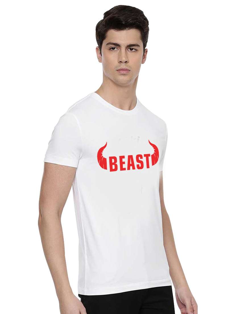 boys round neck chest print t-shirt - 19385631 -  Standard Image - 1