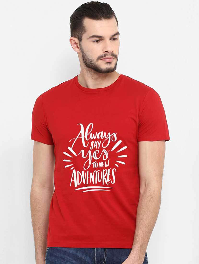 men crew neck front print sweatshirt