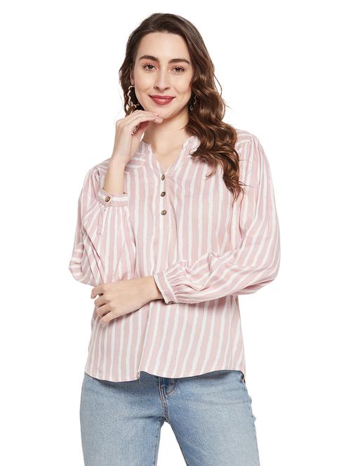 women's straight mandarin neck top - 19387748 -  Standard Image - 0