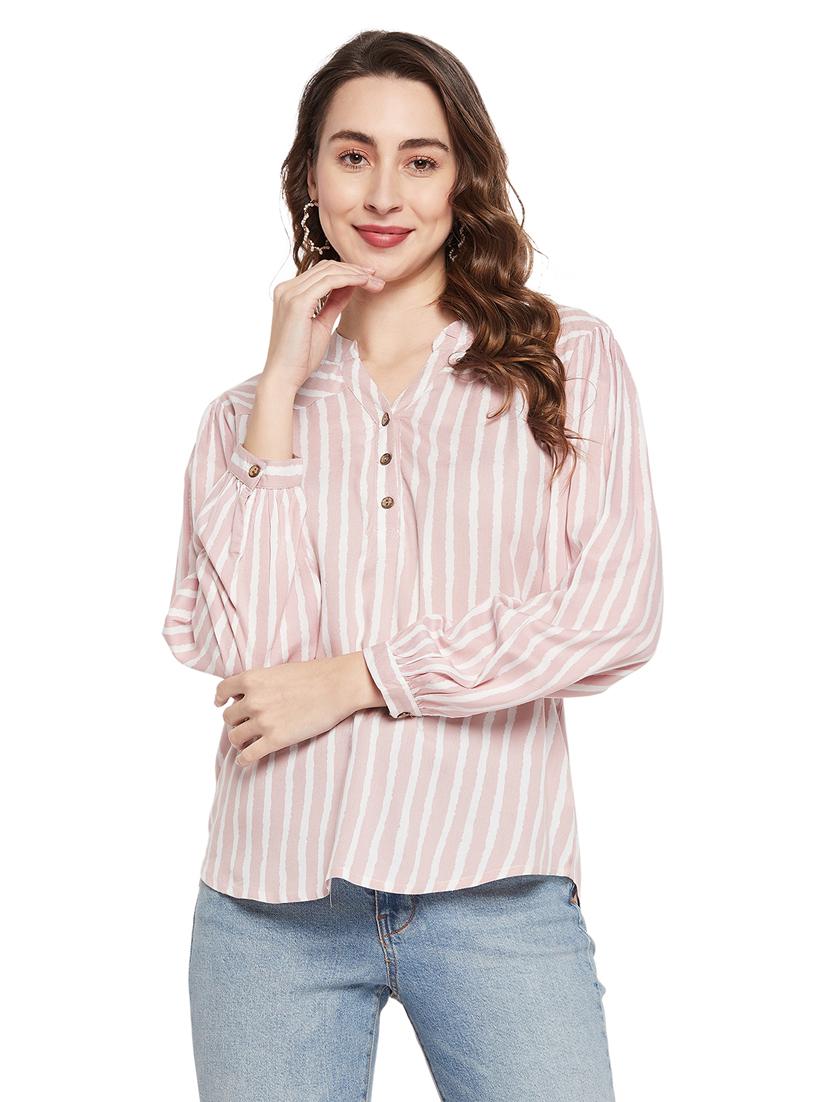 women's straight mandarin neck top - 19387748 -  Zoom Image - 0