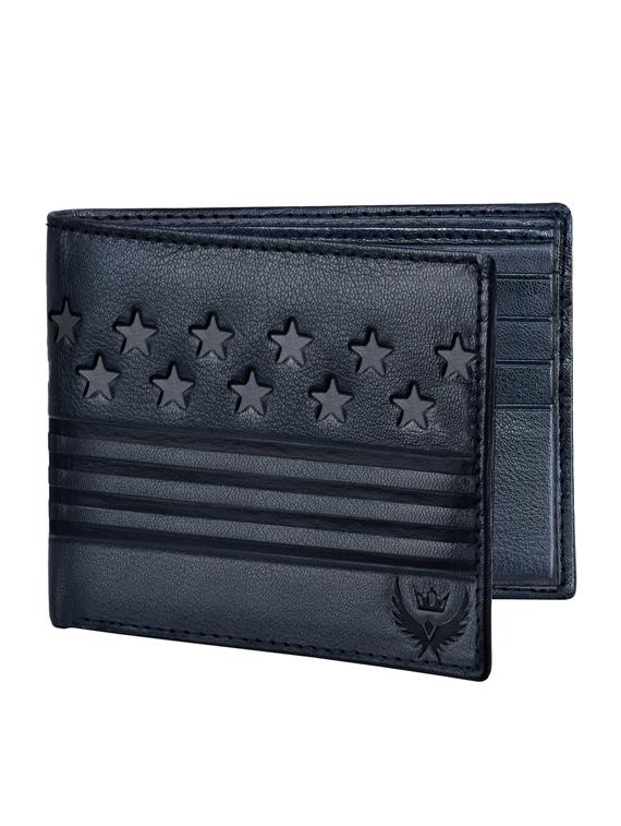 blue debossed wallet - 19388622 -  Zoom Image - 0