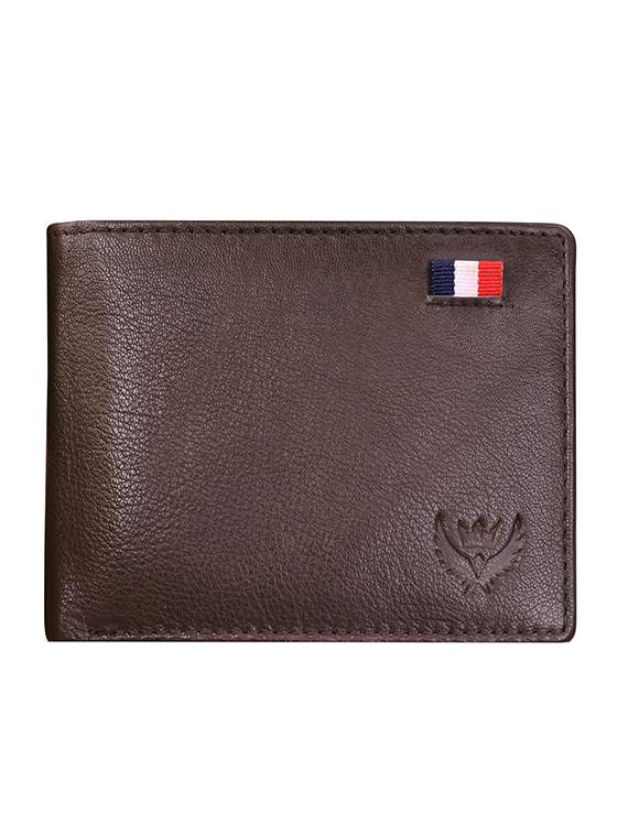 brown grain leather wallet - 19388653 -  Standard Image - 1