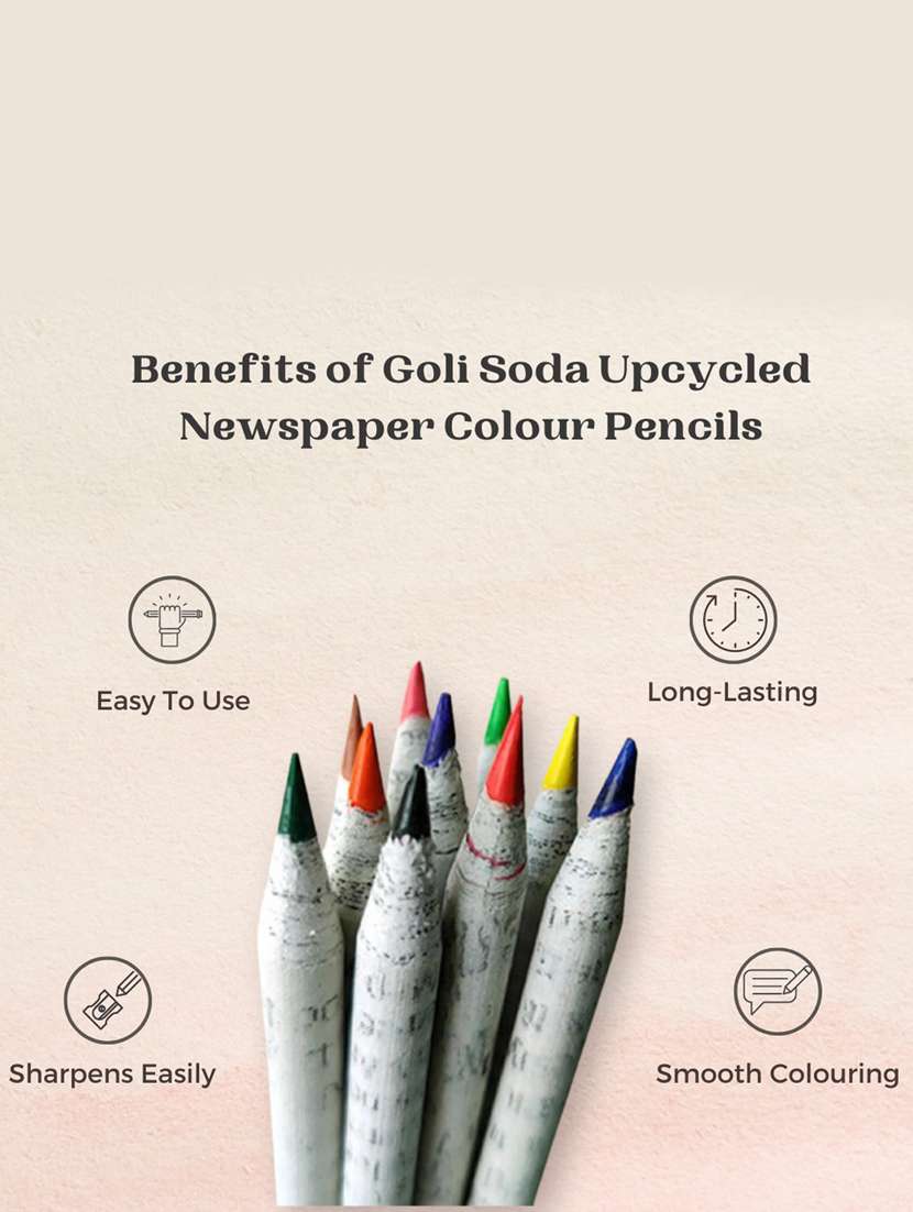 goli soda newspaper colour pencils ( 10 colours ) - 19389675 - Standard Image - 4